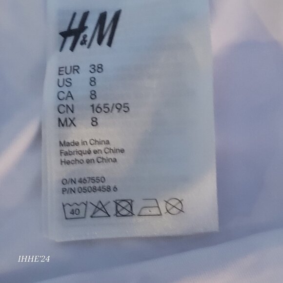 H&M Women's Red & White Striped Bikini Bottoms Size 8 - Picture 3 of 7